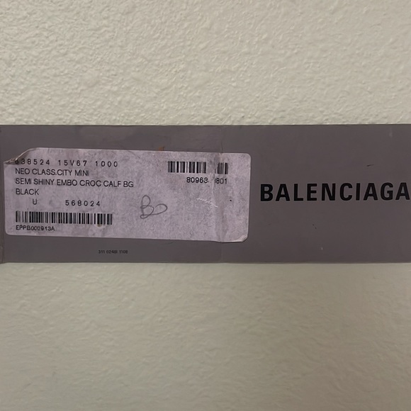 *Authentic* Balenciaga Neo Class City Mini croc bag - Picture 6 of 7